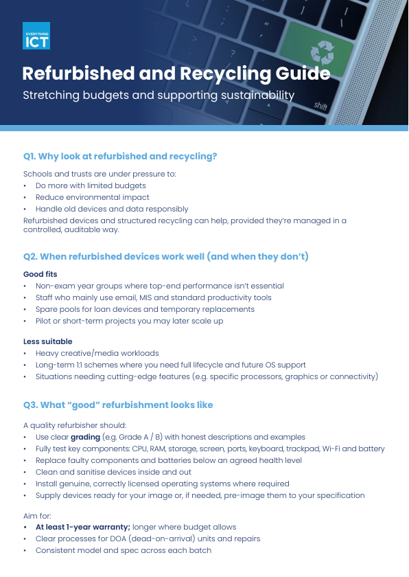 Refurbished and Recycling Guide